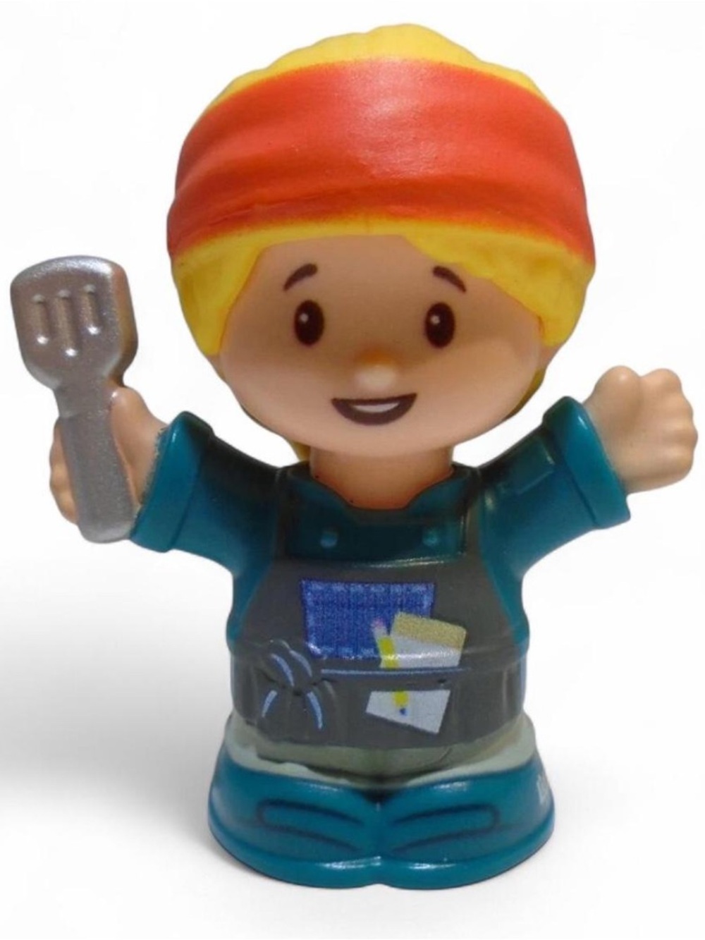 Little People blonde girl cook or chef bbq grill hand band and apron w/ spatula